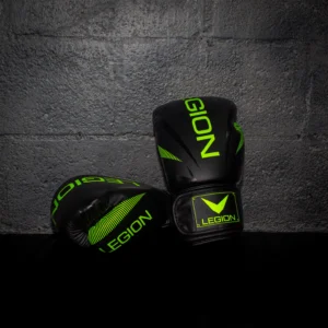 Guantes Boxeo Legion Negro Verde Neón 14oz