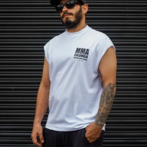Camiseta sin Mangas MMA Blanca